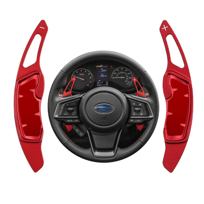 CKE Compatible with Subaru Crosstrek Forester Outback Impreza Legacy Ascent WRX BRZ Scion FR-S GT86 Accessories Car Paddle Shifter Extension Shift Paddle Cover Trims -Red - Image 1